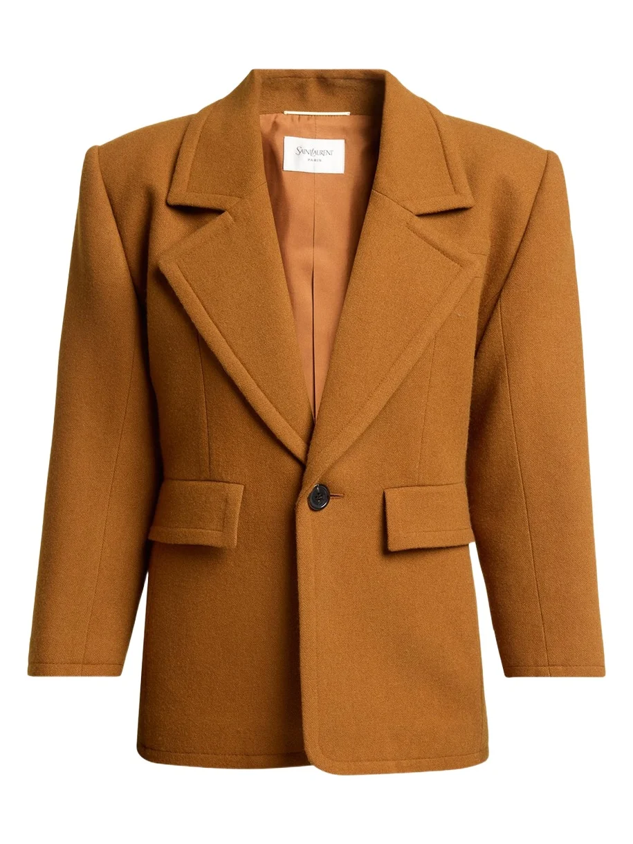Brushed Wool Single-Breasted Jacket Brushed Wool Single-Breasted Jacket