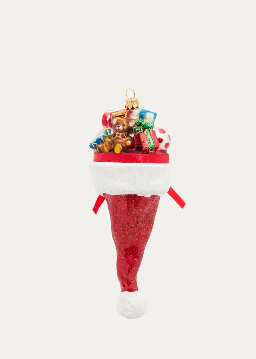 Impuls Santa Hat with Gifts Glass Ornament | Thumbnail 2 Impuls Santa Hat with Gifts Glass Ornament | Thumbnail 2