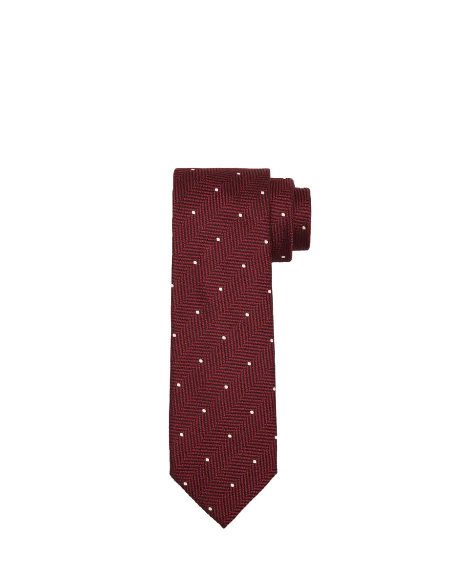 Tom Ford Men's Polka Dot Herringbone Silk Tie | Thumbnail 2 Tom Ford Men's Polka Dot Herringbone Silk Tie | Thumbnail 2