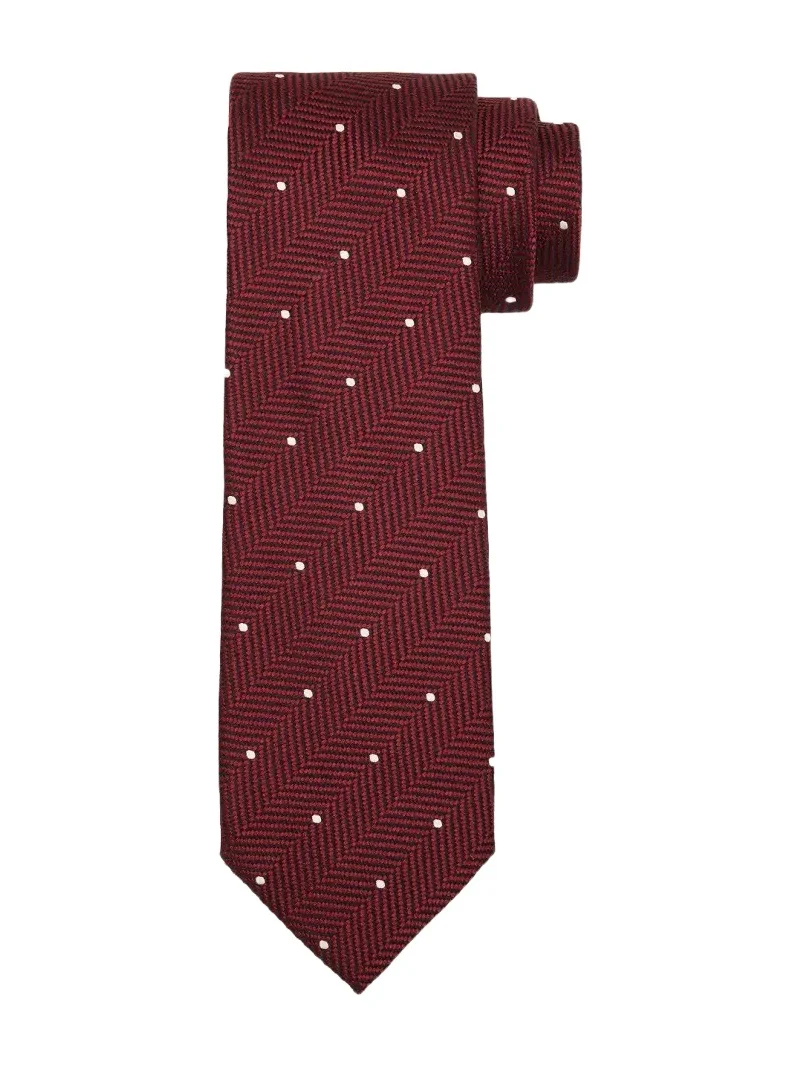 Tom Ford Men's Polka Dot Herringbone Silk Tie