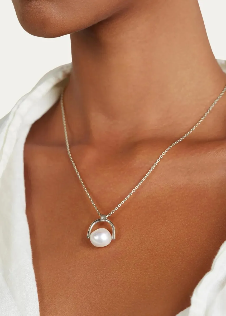 Lady Grey Pearl Bail Necklace | Thumbnail 2