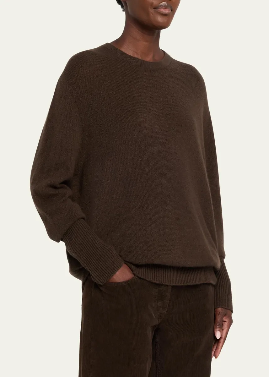 The Row Odelle Cashmere Knit Oversized Crewneck Top | Thumbnail 4 The Row Odelle Cashmere Knit Oversized Crewneck Top | Thumbnail 4