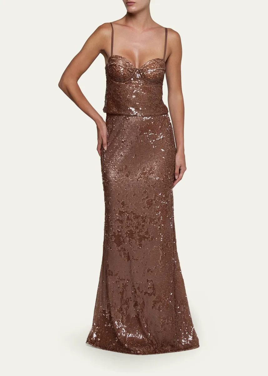 L'Agence Zeta Sequined Maxi Skirt | Thumbnail 2 L'Agence Zeta Sequined Maxi Skirt | Thumbnail 2