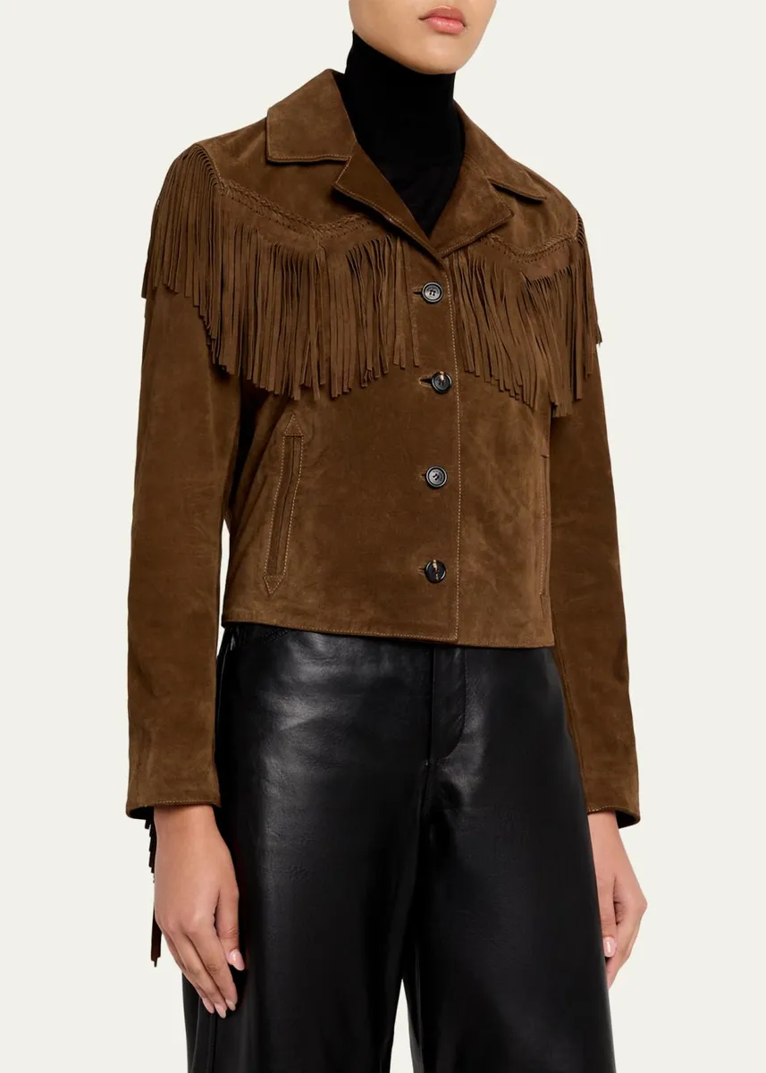 Nili Lotan Eloi Fringed Suede Jacket | Thumbnail 4 Nili Lotan Eloi Fringed Suede Jacket | Thumbnail 4