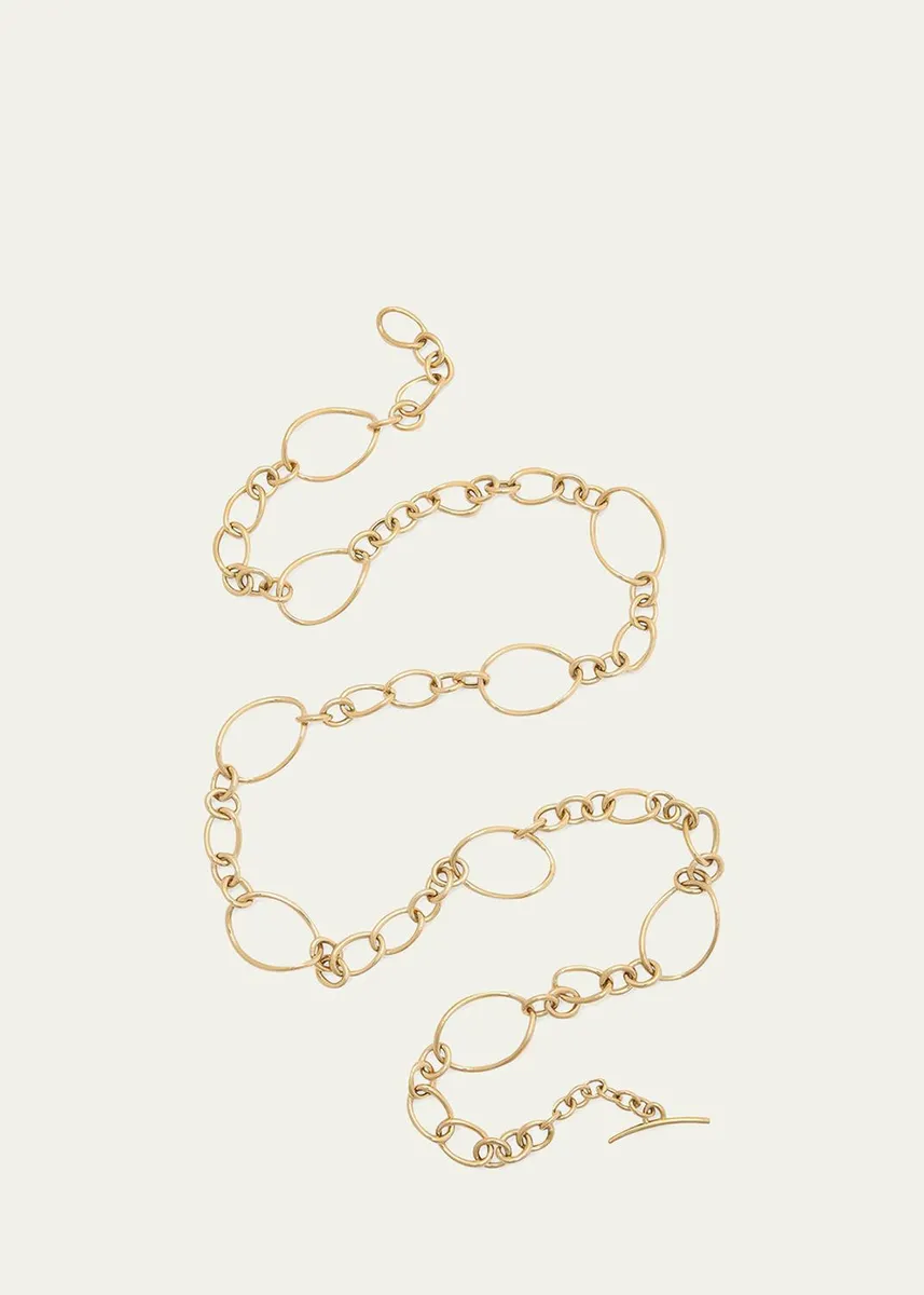 FARAONE MENNELLA by R.F.M.A.S. 18K Yellow Gold Long Small Chain Necklace, 36"L | Thumbnail 3