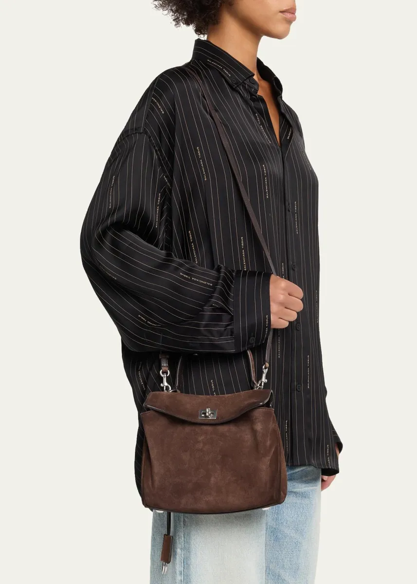 Balenciaga Rodeo Mini Smooth Suede Top-Handle Bag | Thumbnail 6 Balenciaga Rodeo Mini Smooth Suede Top-Handle Bag | Thumbnail 6
