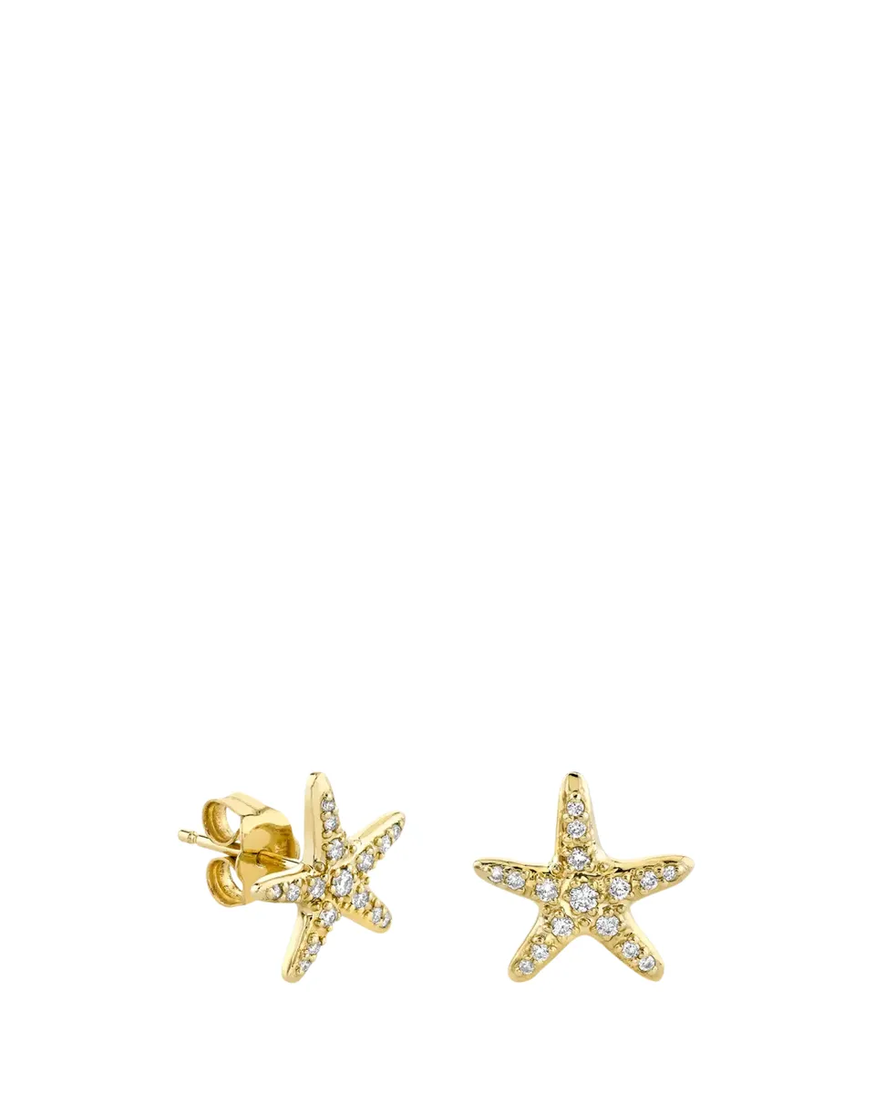 Sydney Evan 14K Yellow Gold & 0.17 TCW Diamond Starfish Stud Earrings | Thumbnail 2 Sydney Evan 14K Yellow Gold & 0.17 TCW Diamond Starfish Stud Earrings | Thumbnail 2