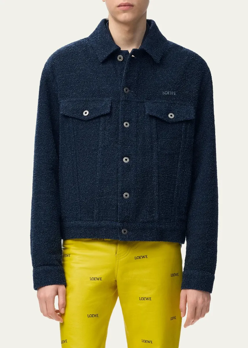 Loewe Men's Textured Trucker Jacket | Thumbnail 4