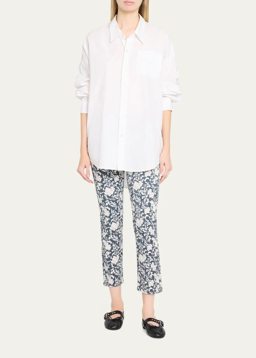 R13 Floral Boy Straight Cropped Jeans | Thumbnail 2 R13 Floral Boy Straight Cropped Jeans | Thumbnail 2