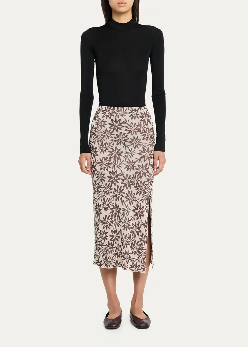 Diane von Furstenberg Cleo Floral Knit Midi Pencil Skirt | Thumbnail 2 Diane von Furstenberg Cleo Floral Knit Midi Pencil Skirt | Thumbnail 2