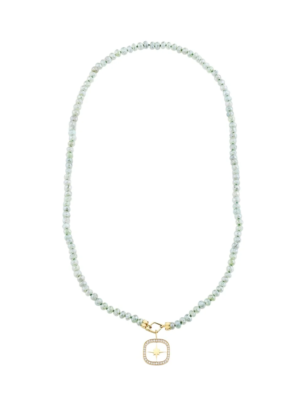 Sydney Evan Open Starburst Diamond Charm on Beaded Necklace