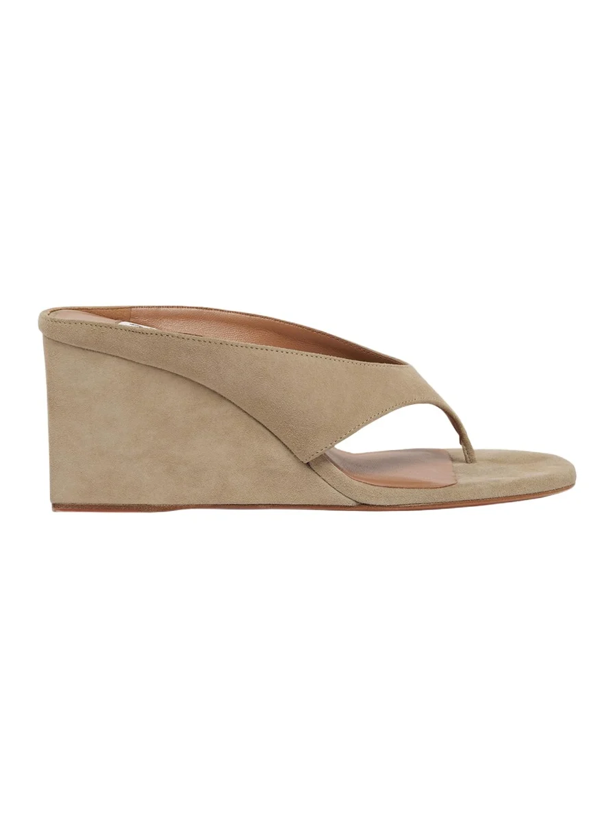 Suede Wedge Thong Sandals Suede Wedge Thong Sandals
