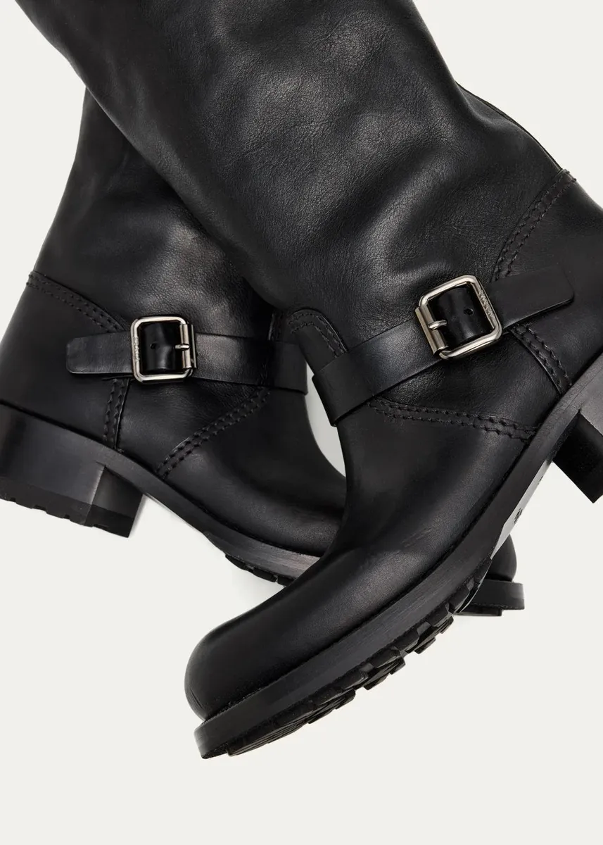 Prada 40mm Shard Leather Knee-High Moto Boots | Thumbnail 5 Prada 40mm Shard Leather Knee-High Moto Boots | Thumbnail 5