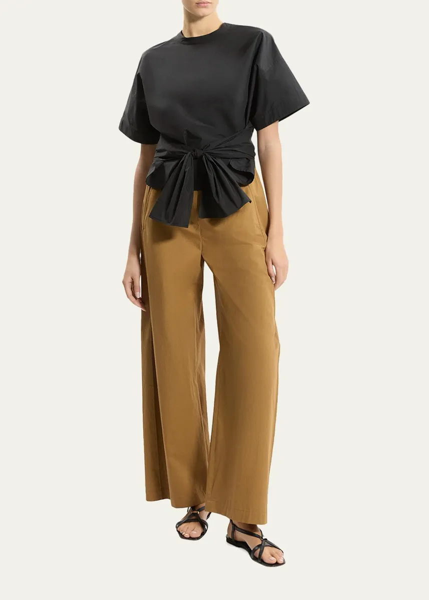 Theory Boxy Tie-Front Top | Thumbnail 2 Theory Boxy Tie-Front Top | Thumbnail 2