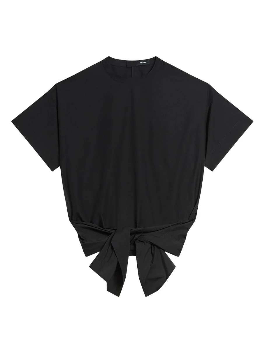 Theory Boxy Tie-Front Top