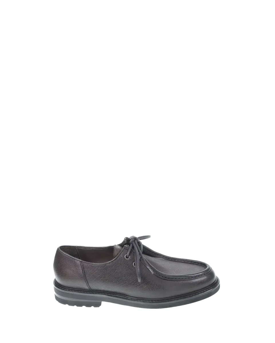 Bergdorf Goodman Men's Leather Moc-Toe Derby Shoes | Thumbnail 2
