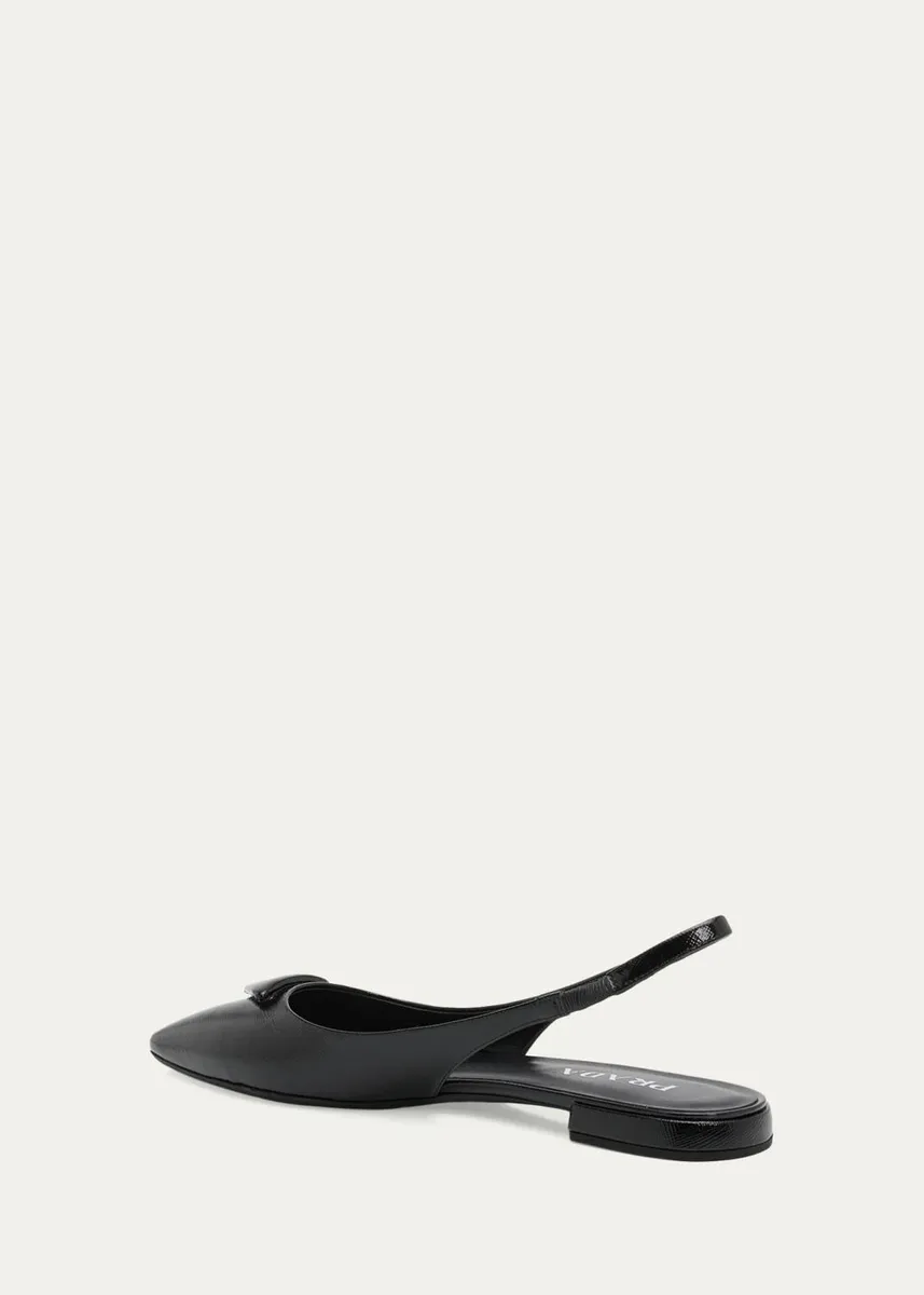 Prada Saffiano Leather Slingback Flats | Thumbnail 4 Prada Saffiano Leather Slingback Flats | Thumbnail 4