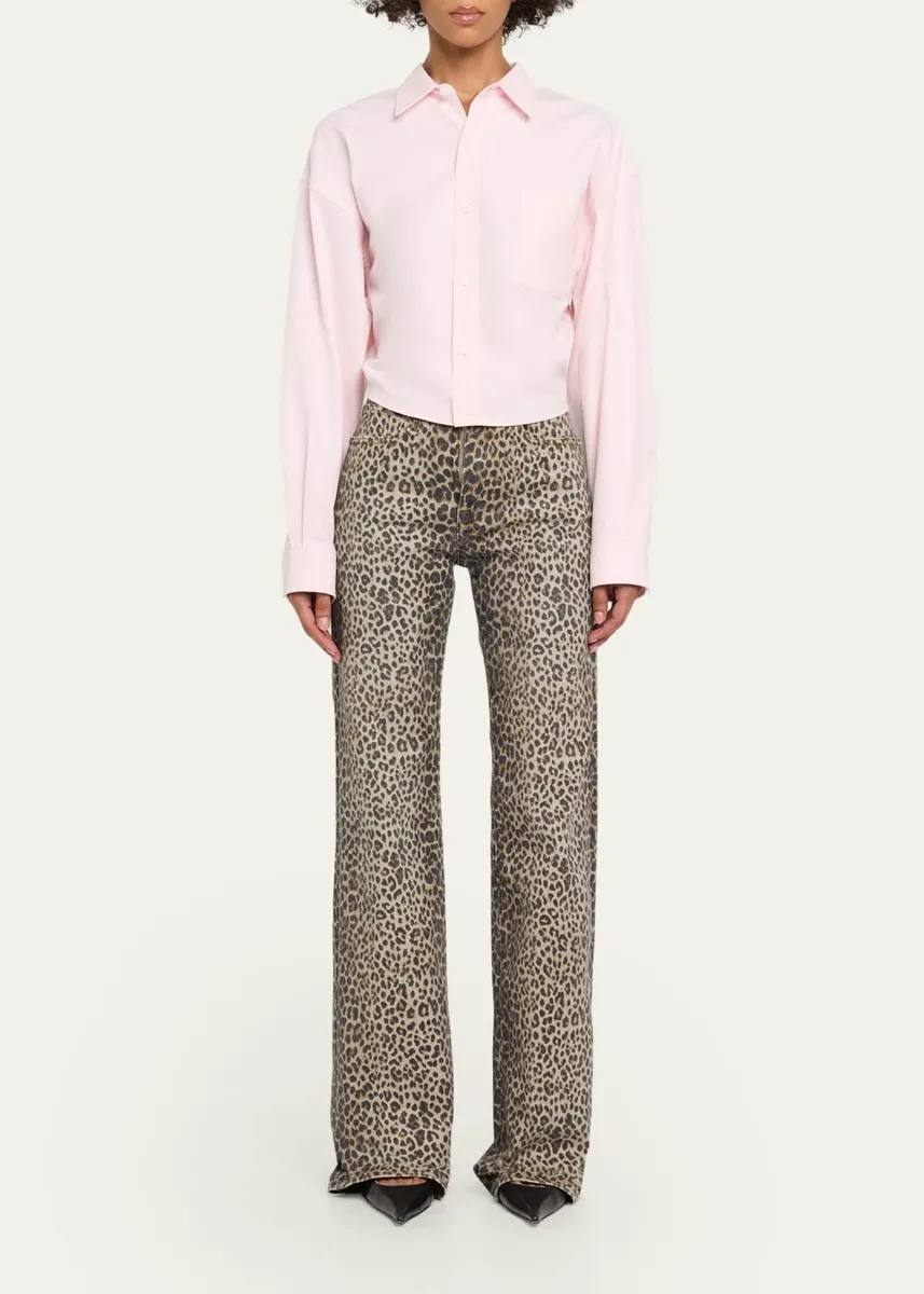 R13 Jane Wide-Leg Leopard Jeans | Thumbnail 2 R13 Jane Wide-Leg Leopard Jeans | Thumbnail 2