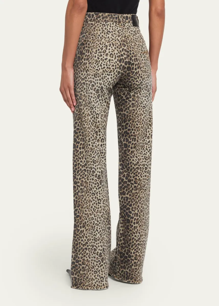 R13 Jane Wide-Leg Leopard Jeans | Thumbnail 3 R13 Jane Wide-Leg Leopard Jeans | Thumbnail 3