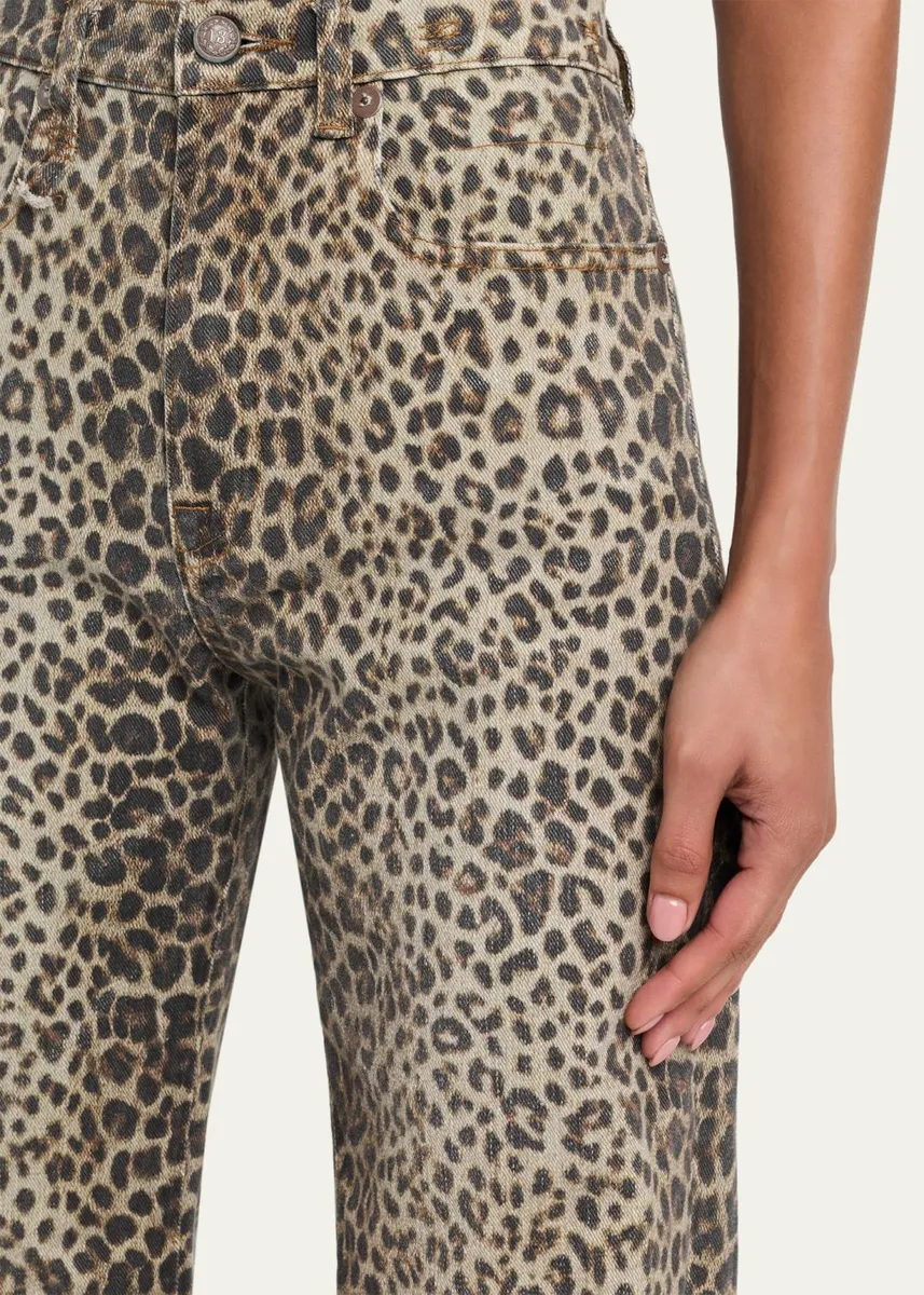 R13 Jane Wide-Leg Leopard Jeans | Thumbnail 5 R13 Jane Wide-Leg Leopard Jeans | Thumbnail 5
