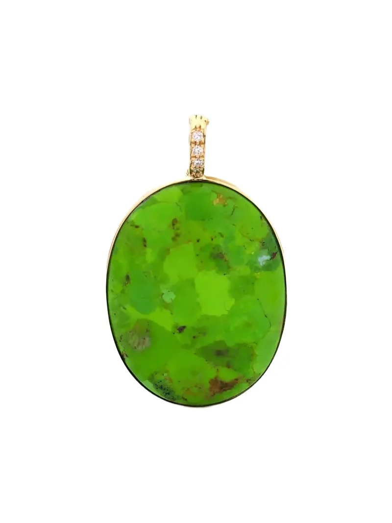 FARAONE MENNELLA by R.F.M.A.S. 18K Yellow Gold Green Turquoise Pendant