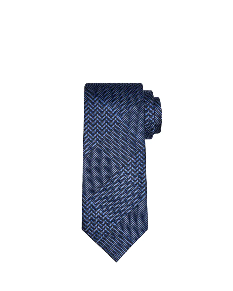 Tom Ford Men's Glen Plaid Linen Tie | Thumbnail 2