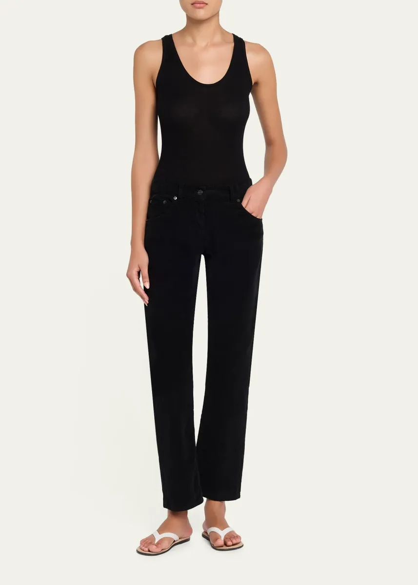 The Row Fima Corduroy Slim-Leg Ankle Pants | Thumbnail 2 The Row Fima Corduroy Slim-Leg Ankle Pants | Thumbnail 2