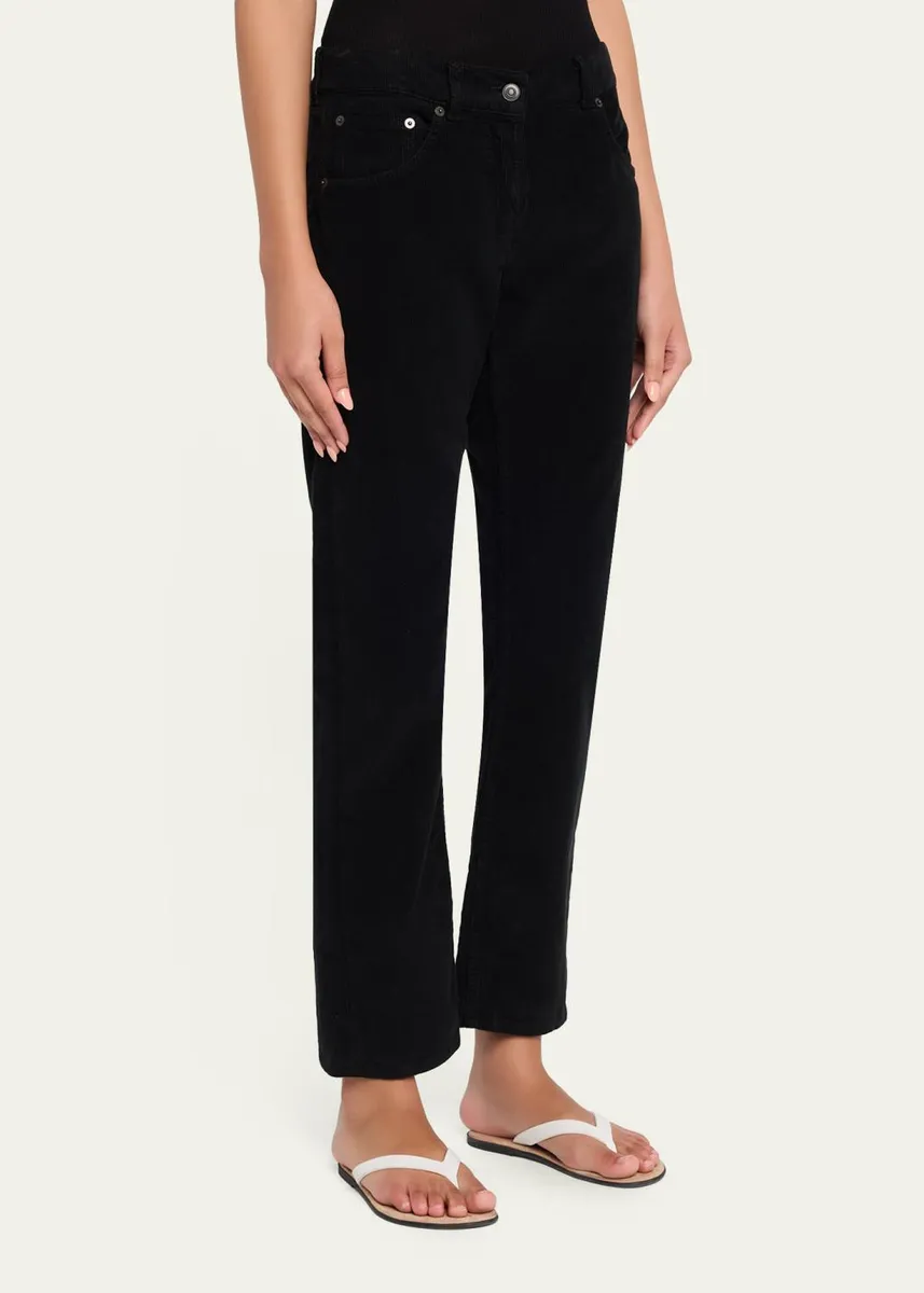 The Row Fima Corduroy Slim-Leg Ankle Pants | Thumbnail 4 The Row Fima Corduroy Slim-Leg Ankle Pants | Thumbnail 4