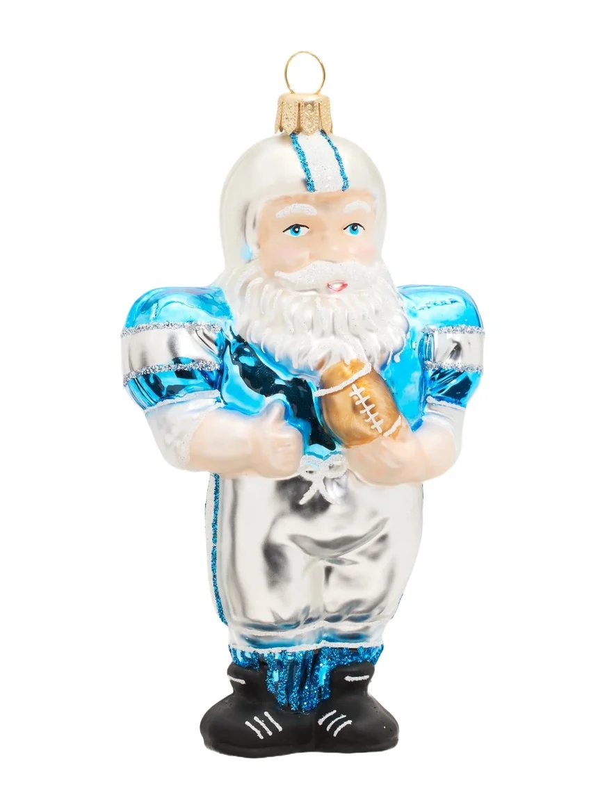 Football Santa Ornament