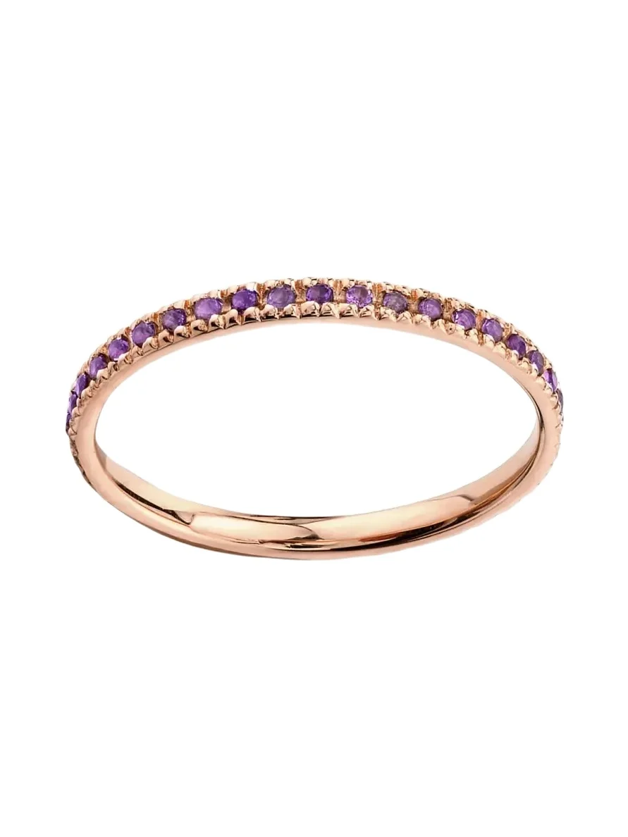 Under the Sea 14K Yellow Gold & Amethyst Eternity Ring Under the Sea 14K Yellow Gold & Amethyst Eternity Ring