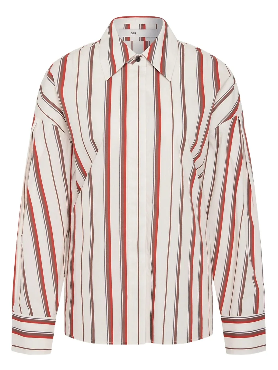 SIR. Alva Long-Sleeve Oversized Poplin Shirt