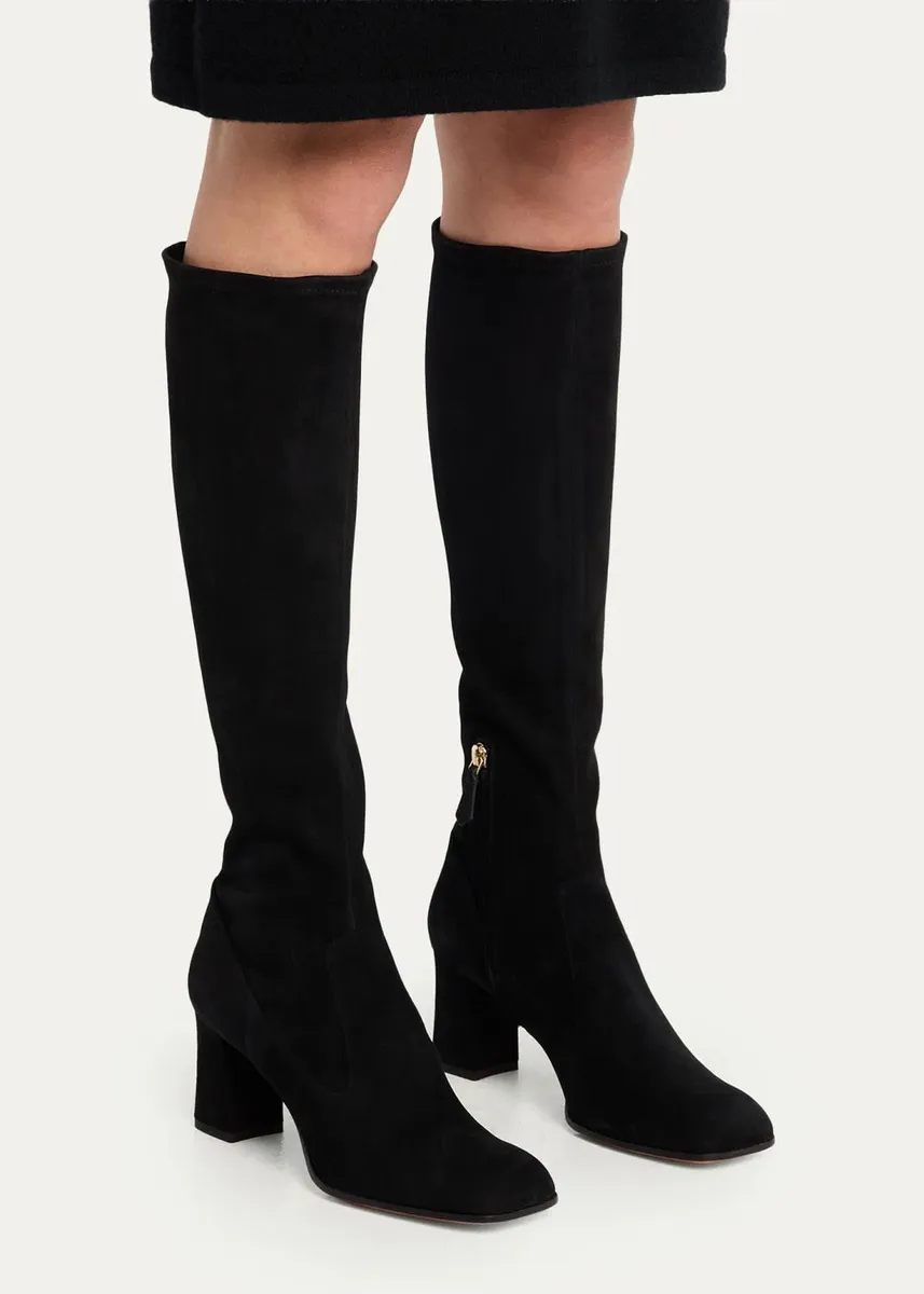 Santoni 65mm Suede Knee-High Boots | Thumbnail 2 Santoni 65mm Suede Knee-High Boots | Thumbnail 2