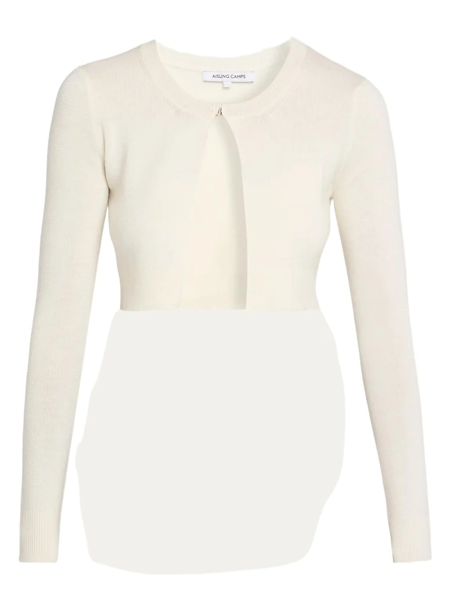 Twin Set Wool-Blend Crop Cardigan Twin Set Wool-Blend Crop Cardigan