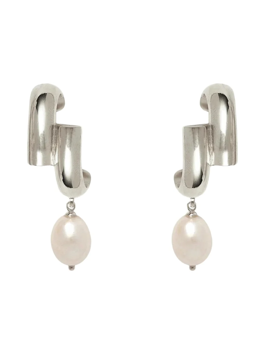 Lady Grey Pearl Shift Earrings