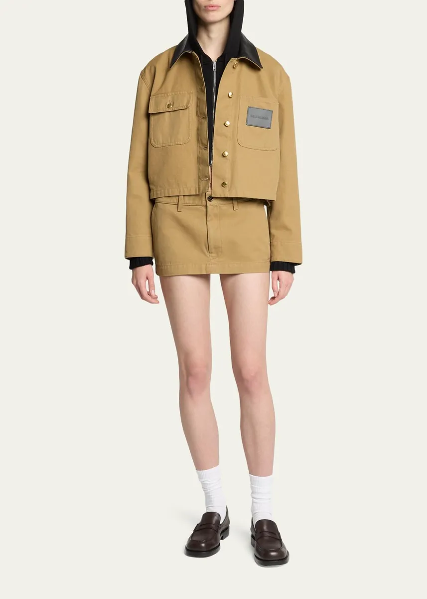 Balenciaga Cotton Canvas Mini Skirt | Thumbnail 2 Balenciaga Cotton Canvas Mini Skirt | Thumbnail 2