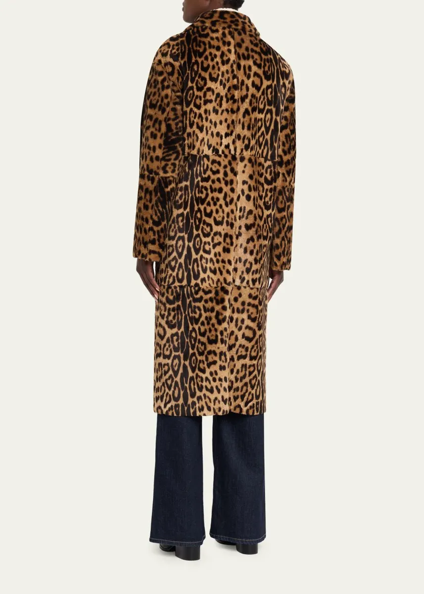 Nili Lotan Davelle Leopard-Print Lamb Shearling Coat | Thumbnail 3 Nili Lotan Davelle Leopard-Print Lamb Shearling Coat | Thumbnail 3