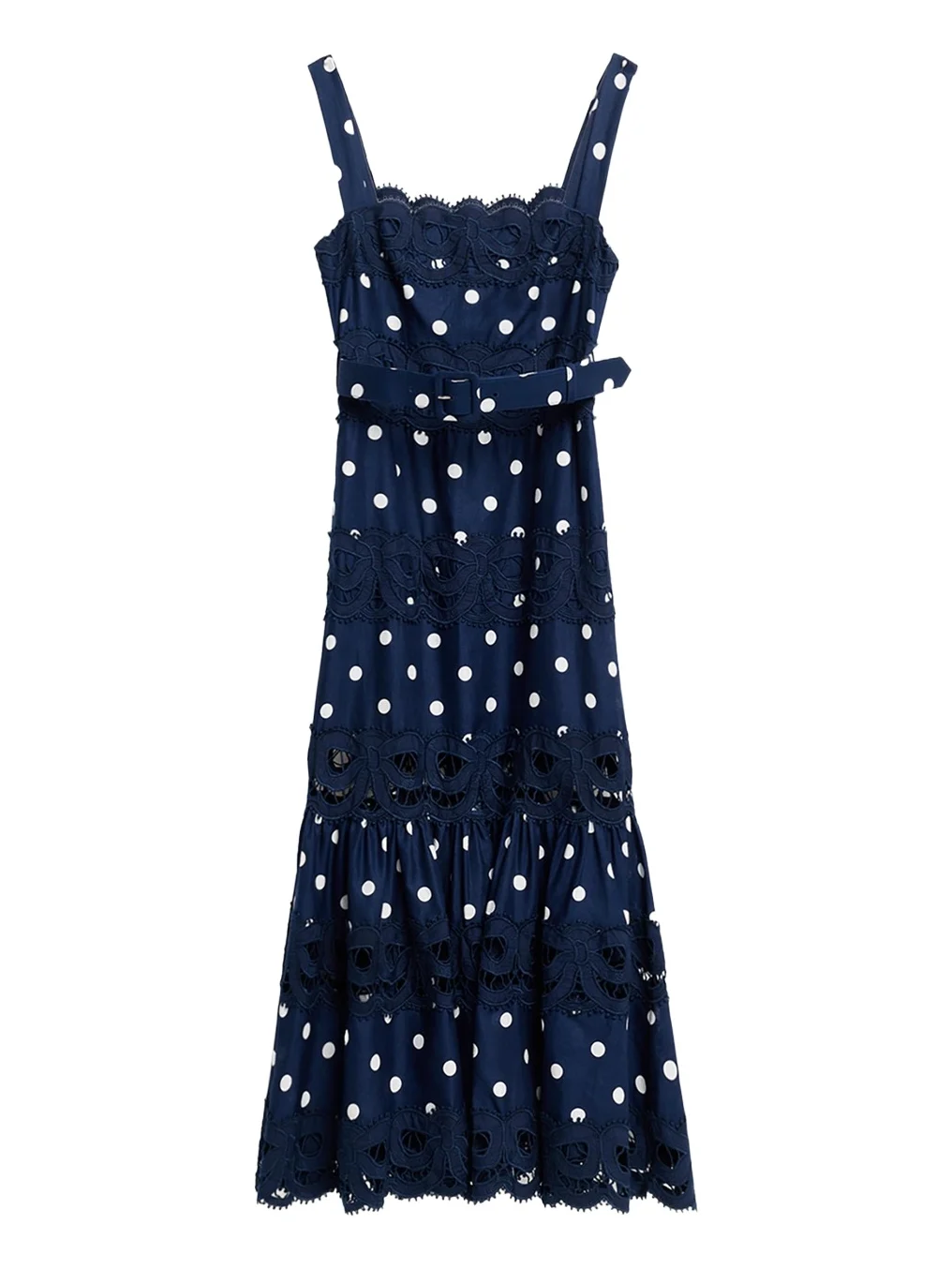 Polka Dot Linen Midi Dress Polka Dot Linen Midi Dress