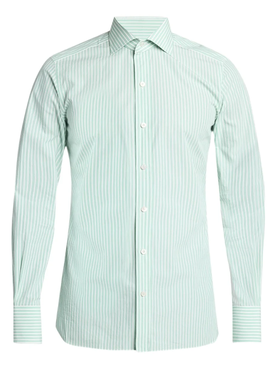 Tom Ford Men's Cotton Pinstripe Slim-Fit Dress Shirt