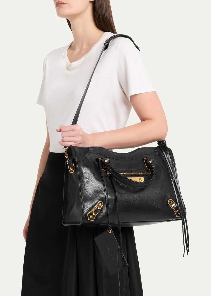 Balenciaga Le City Uptown Medium Leather Top-Handle Bag | Thumbnail 2