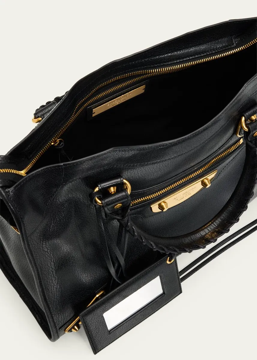 Balenciaga Le City Uptown Medium Leather Top-Handle Bag | Thumbnail 4