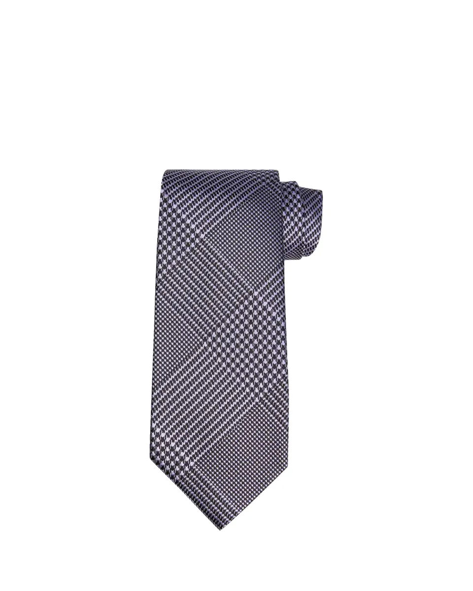 Tom Ford Men's Glen Plaid Linen Tie | Thumbnail 2