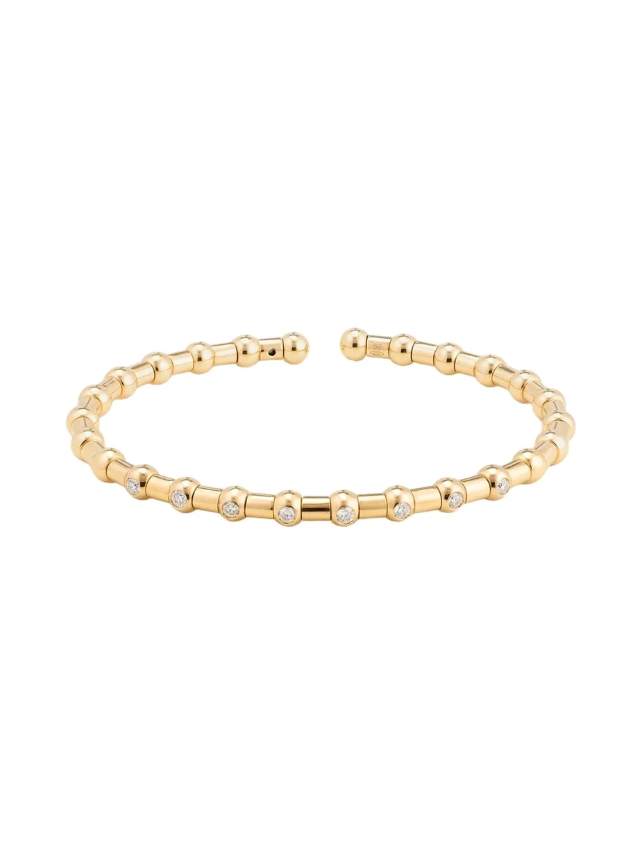18K Yellow Gold Holly Bracelet with Diamonds 18K Yellow Gold Holly Bracelet with Diamonds