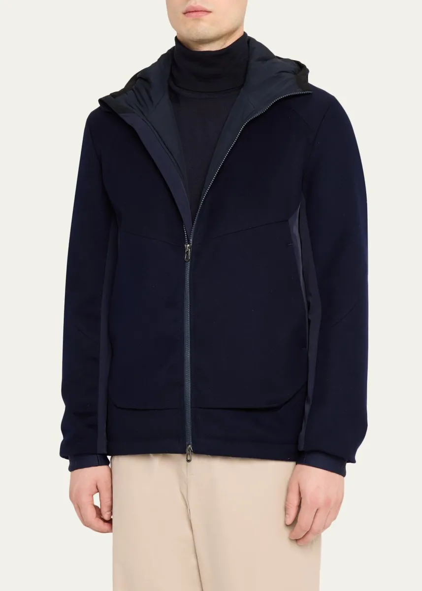 Sease Men's Predator 3.0 Water-Resistant Padded Wool Jacket with Hood | Thumbnail 4
