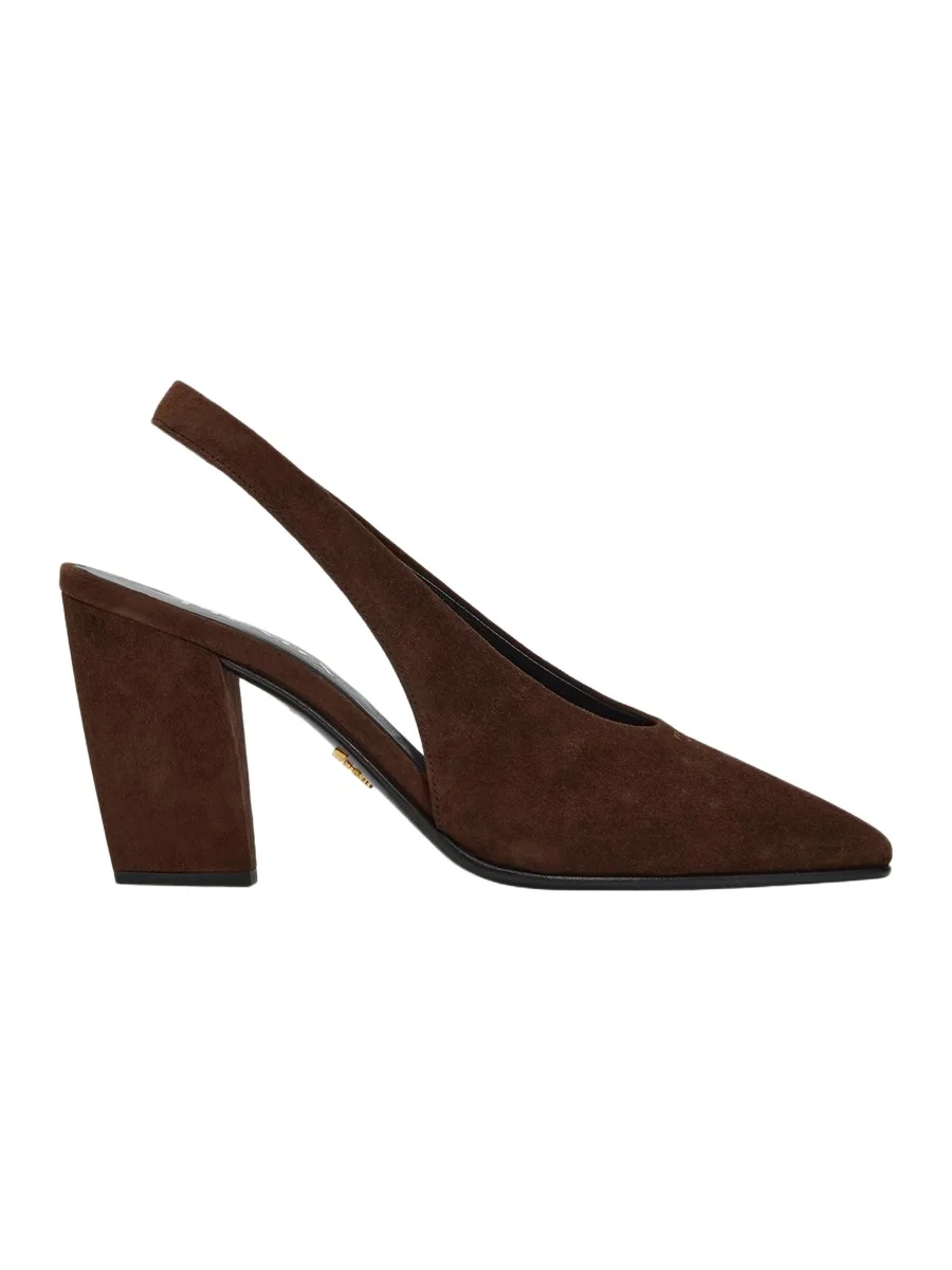 85mm Suede Slingback Pumps