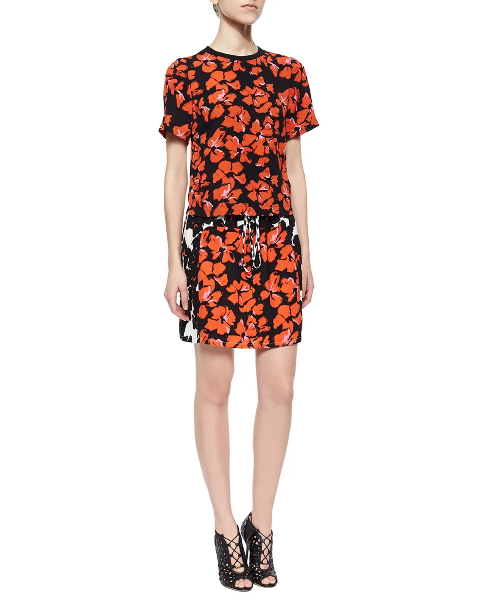 L'Agence Eda Cropped Etoile-Print Linen Jacket | Thumbnail 6