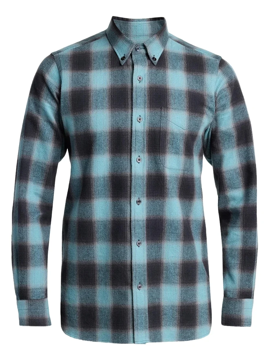 Tom Ford Men's Brushed Flannel Check Button-Down Shirt