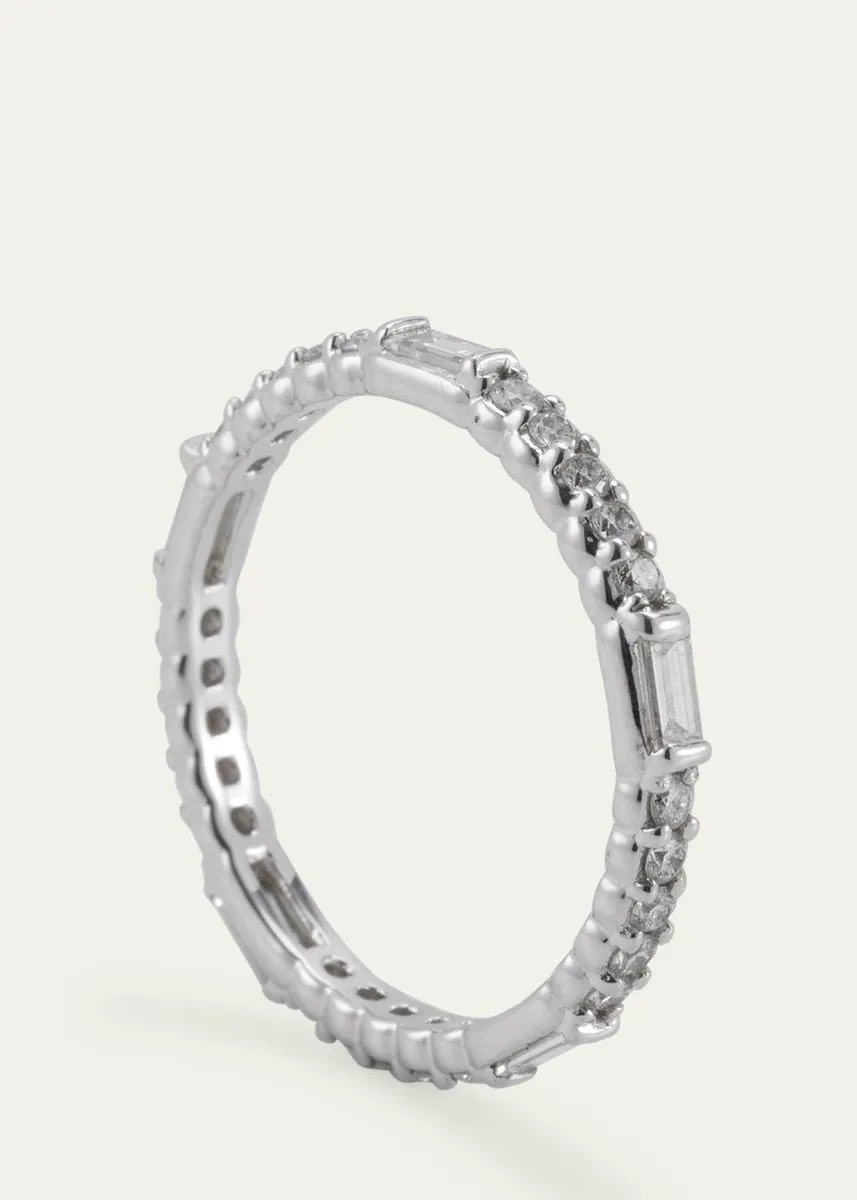 Paul Morelli Pinpoint 18k White Gold Baguette Diamond Ring | Thumbnail 4 Paul Morelli Pinpoint 18k White Gold Baguette Diamond Ring | Thumbnail 4