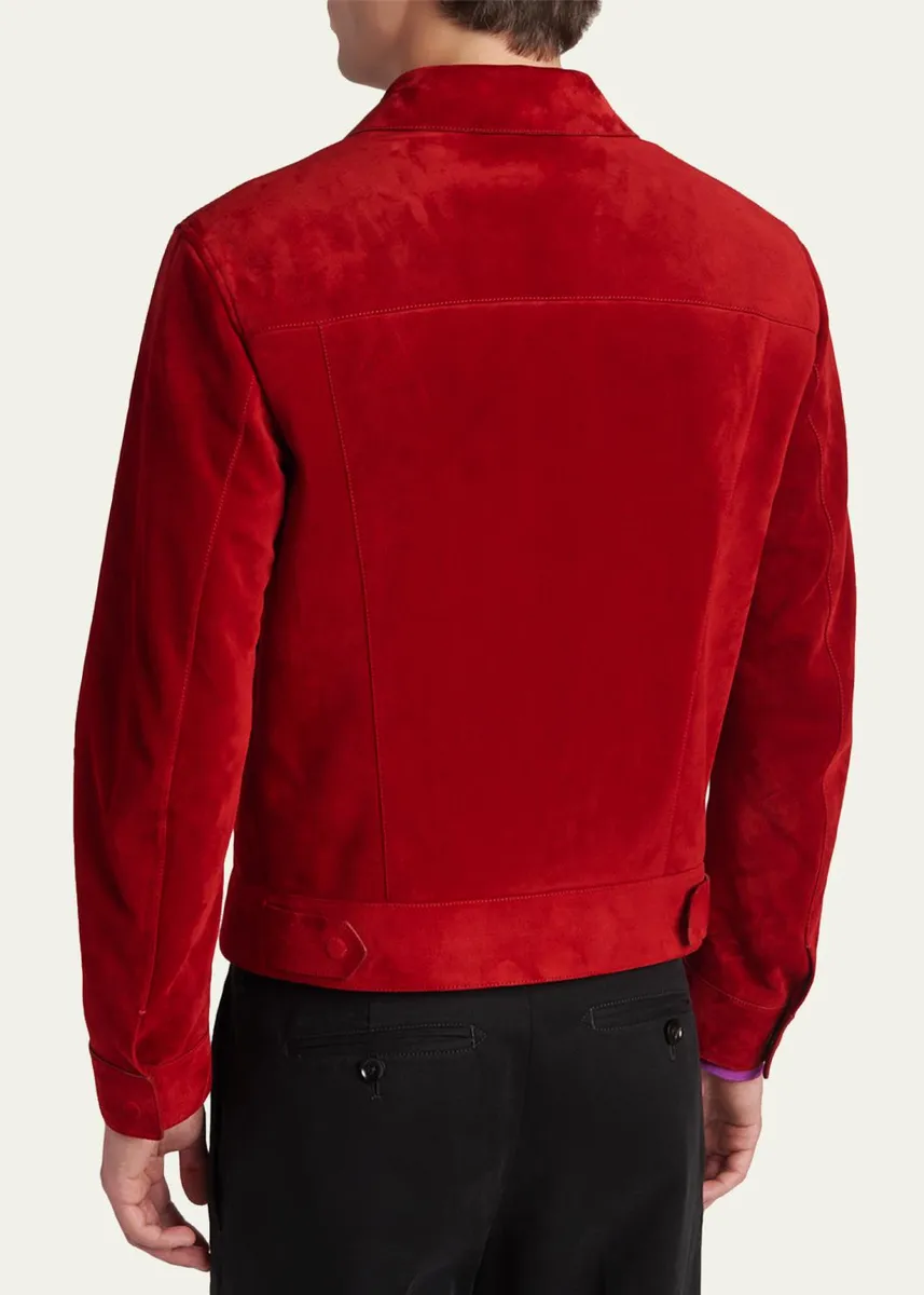 Tom Ford Men's Suede Snap-Front Western Jacket | Thumbnail 3 Tom Ford Men's Suede Snap-Front Western Jacket | Thumbnail 3