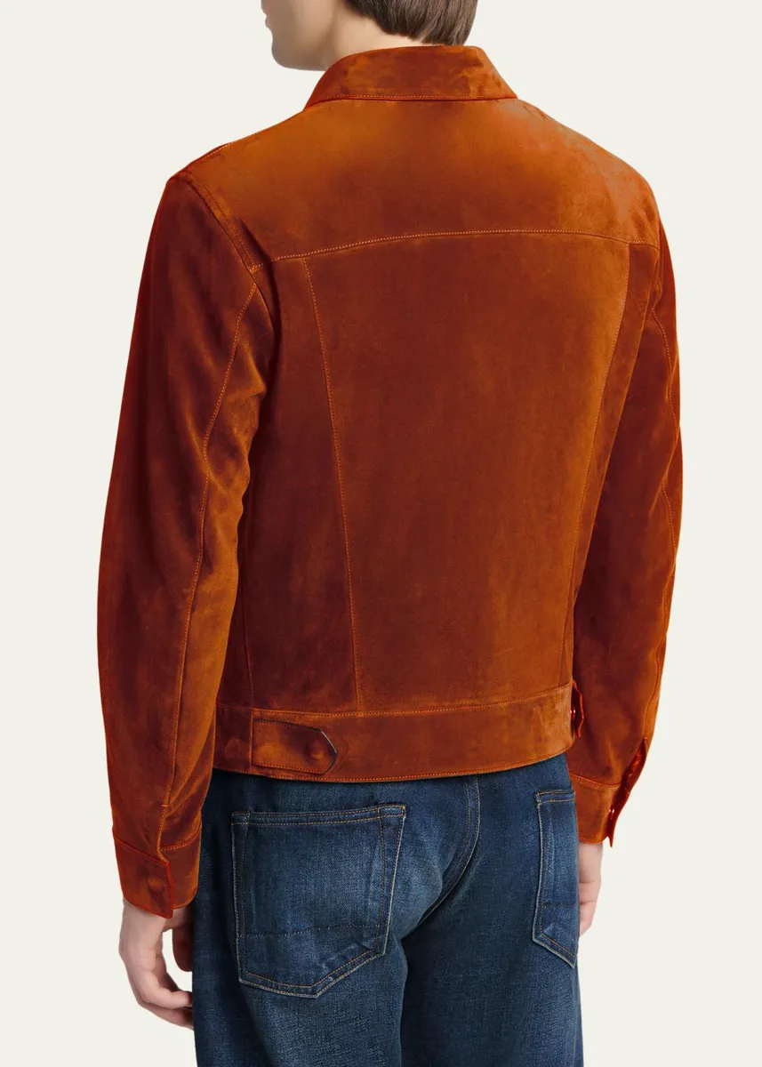 Tom Ford Men's Suede Snap-Front Western Jacket | Thumbnail 7 Tom Ford Men's Suede Snap-Front Western Jacket | Thumbnail 7