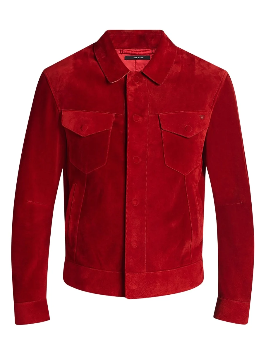 Tom Ford Men's Suede Snap-Front Western Jacket